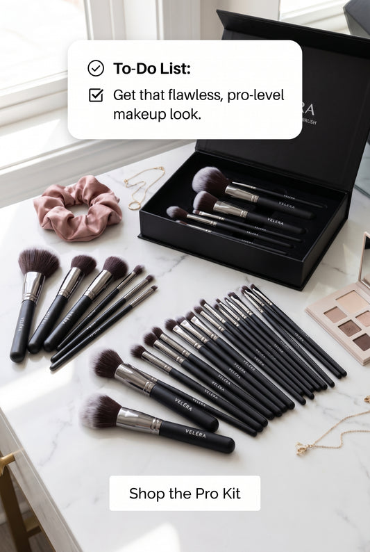 VELÉRA 25 Pcs Professional Makeup Brushes Kit