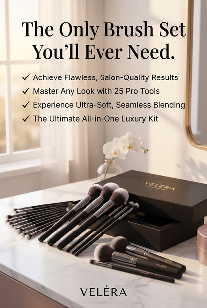 VELÉRA 25 Pcs Professional Makeup Brushes Kit