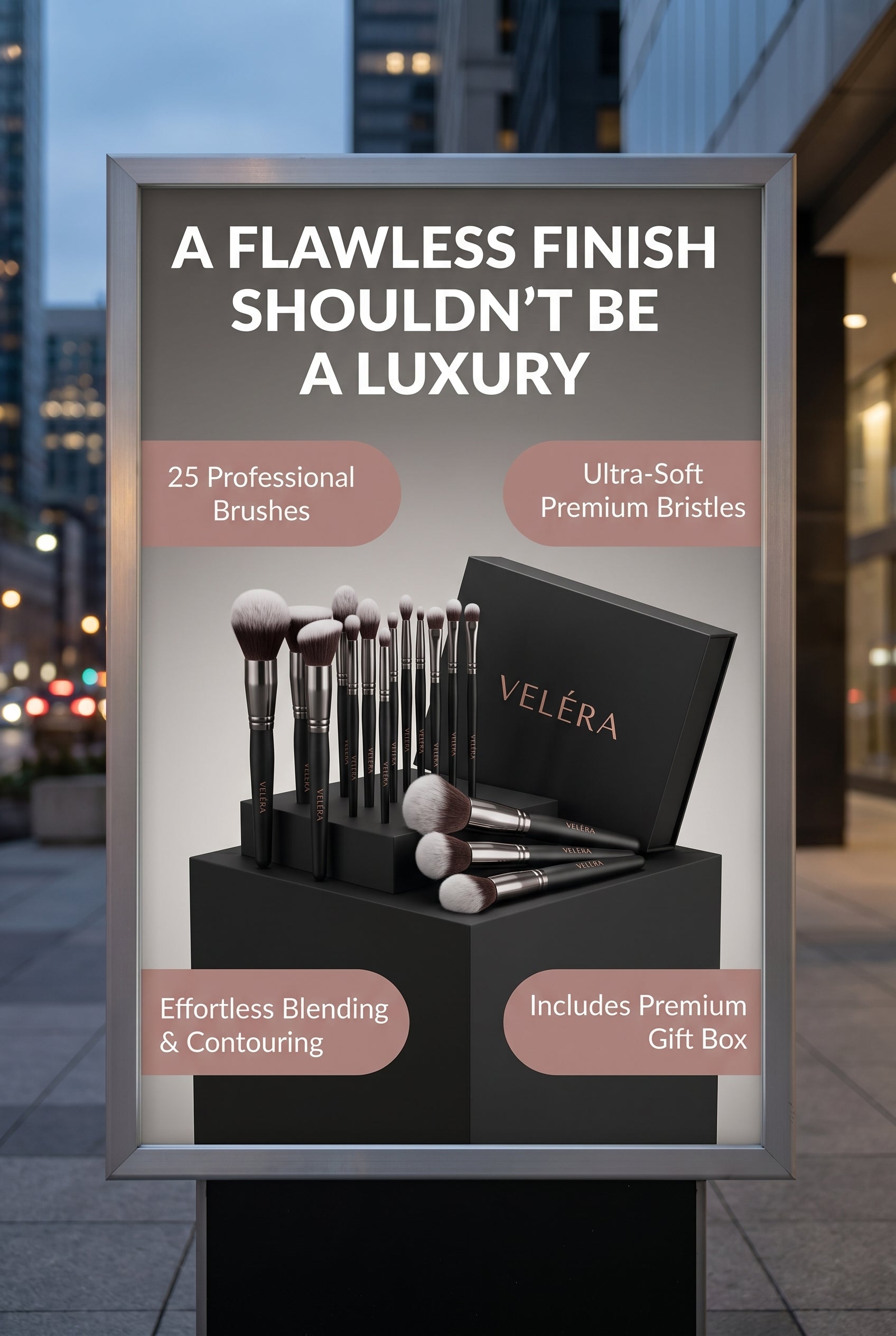 VELÉRA 25 Pcs Professional Makeup Brushes Kit